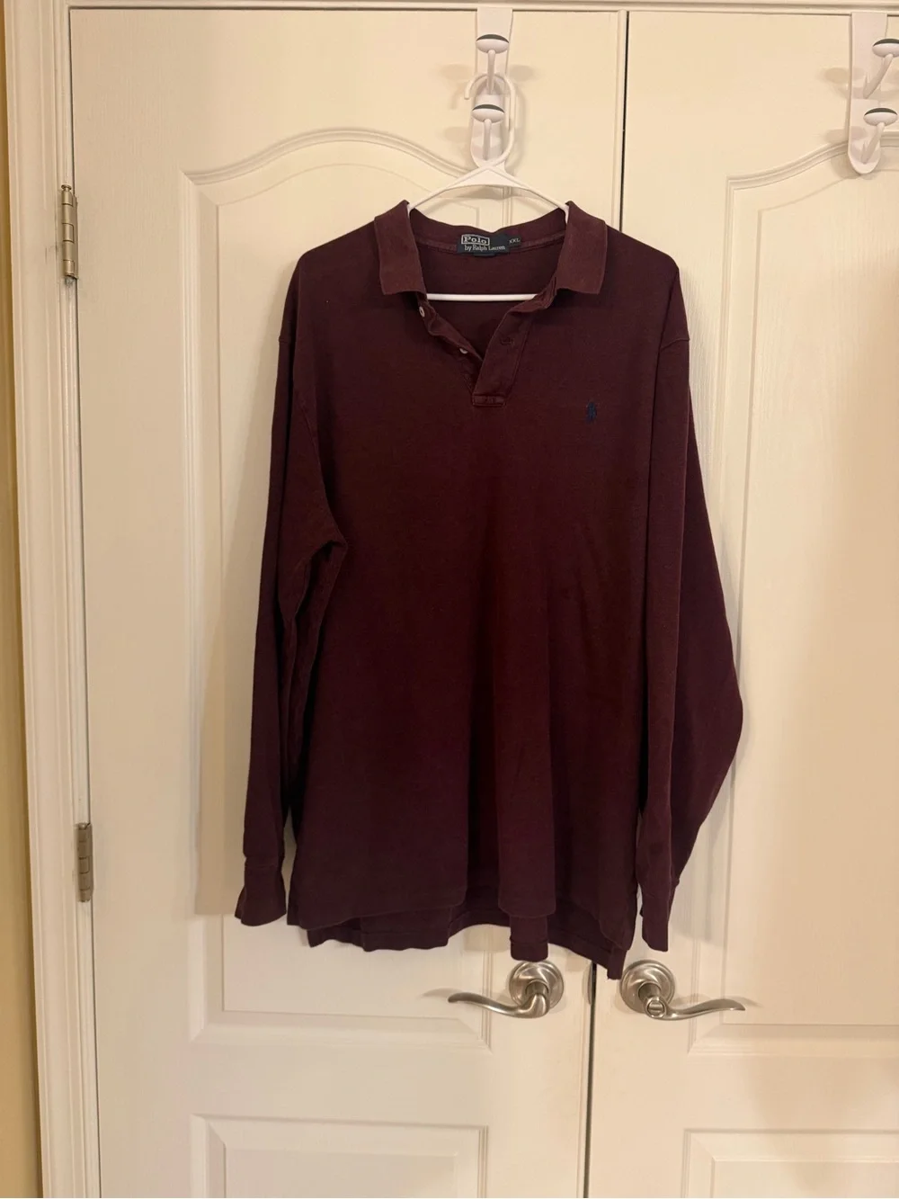 Ralph Lauren Long-Sleeve Polo in Deep Burgundy